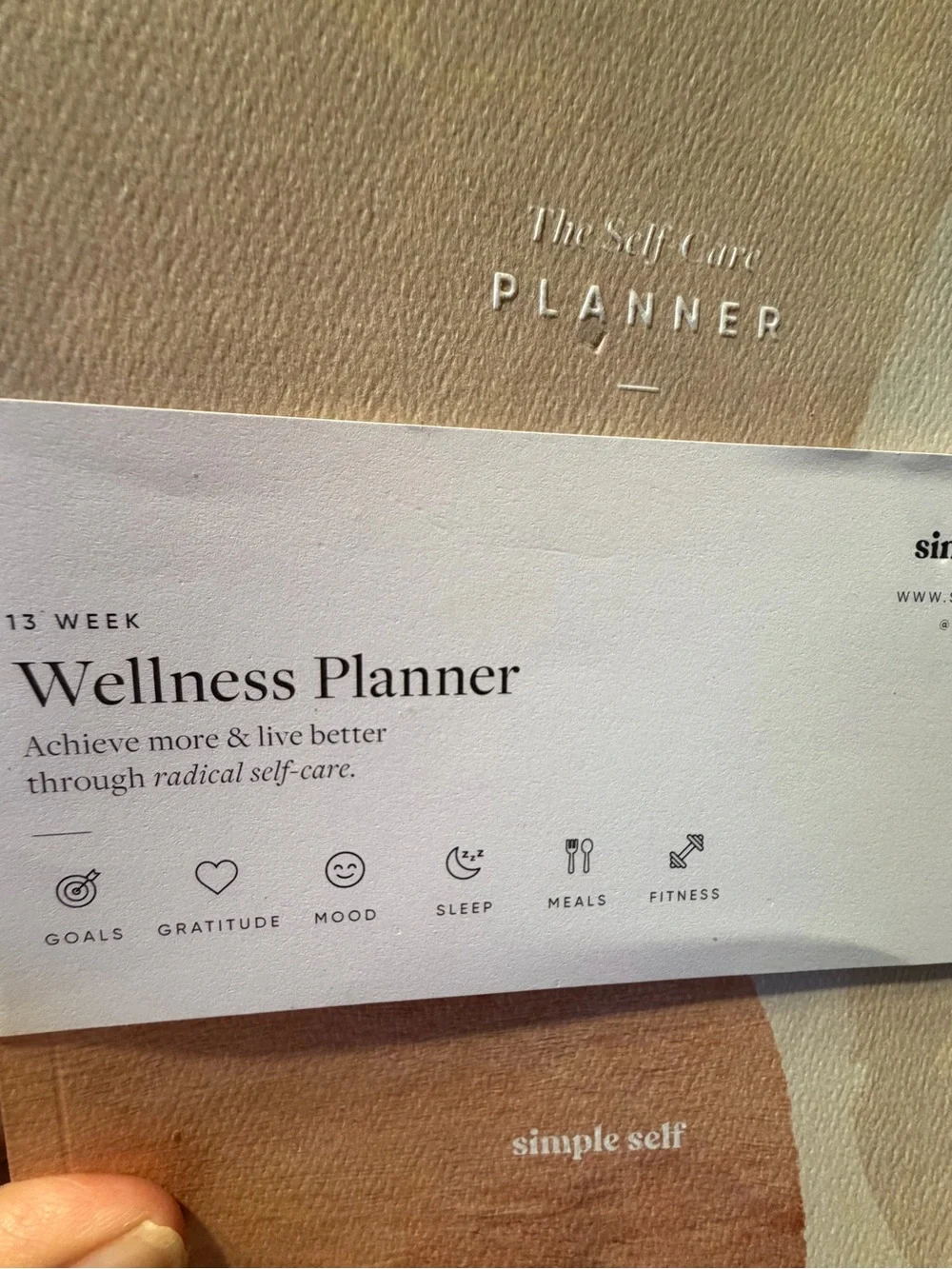 Simple Self Self Care Wellness Planner in Beige and Cream